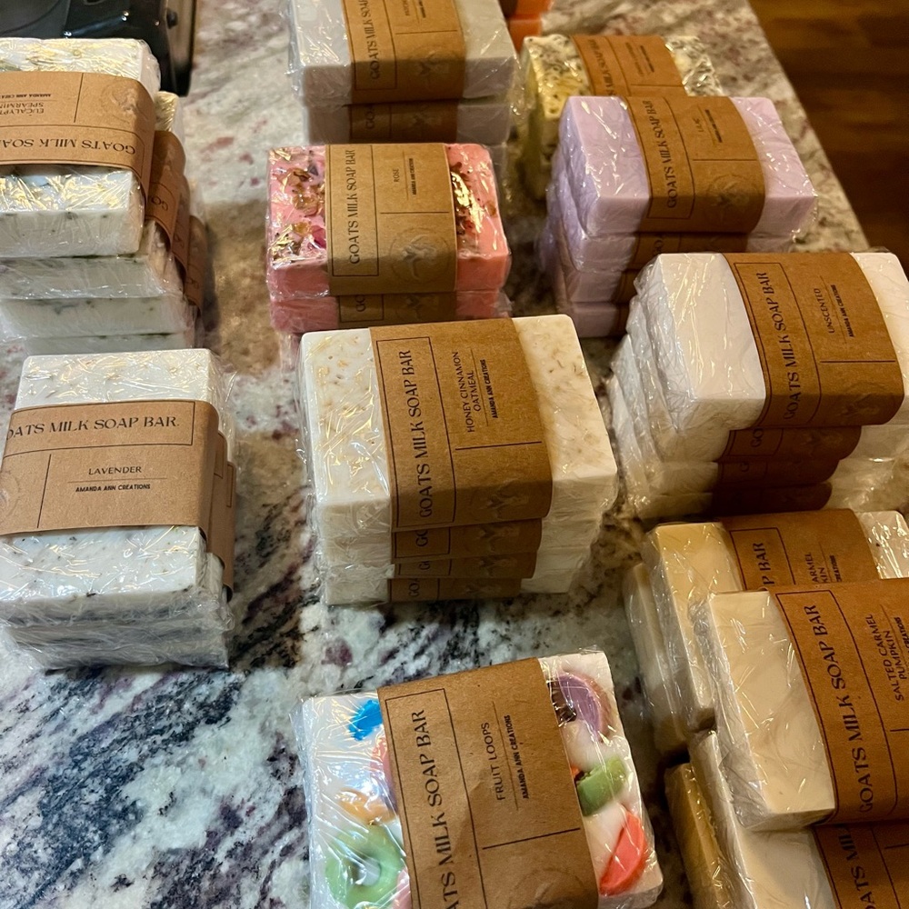 Handmade Goat Milk Soap Bundle – Choose Your Scents – 5 Bars for $25 - Picture 2 of 5